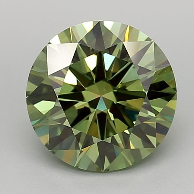 Ideal Loose Lab Diamond IGI Round 3.02ct Fancy Vivid Green VVS1: Ideal Loose Lab Diamond IGI Round 3.02ct Fancy Vivid Green VVS1 Ideal Loose Lab Diamond IGI Round, 3.02ct, Color: Fancy Vivid Green, Clarity: VVS1, featuring Excellent Polish and Symmetry, certified b