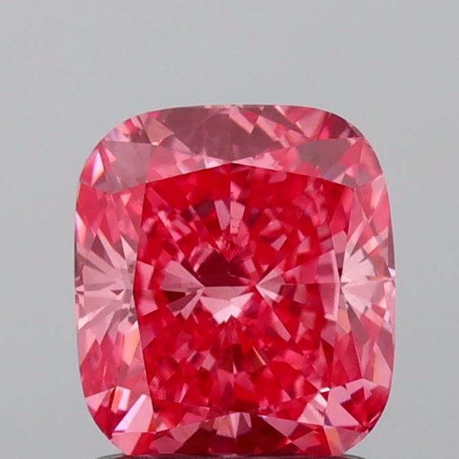 Loose Lab Diamond IGI Cushion Modified 1.26ct Fancy Vivid Pink VS1: Loose Lab Diamond IGI Cushion Modified 1.26ct Fancy Vivid Pink VS1 Loose Lab Diamond IGI Cushion Modified, 1.26ct, with Fancy Vivid Pink color grade and VS1 clarity, exhibiting excellent polish and sy