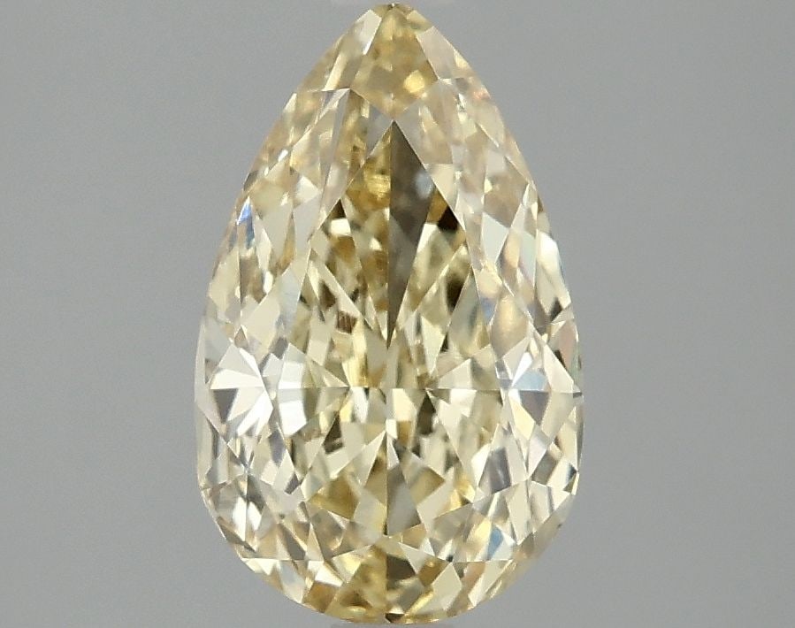 Loose Lab Diamond Pear 1.99ct Fancy Yellow VVS2: Loose Lab Diamond Pear 1.99ct Fancy Yellow VVS2 Loose Lab Diamond Pear, 1.99ct Fancy Yellow, VVS2 clarity, with excellent polish and symmetry, measuring 10.38L x 6.39W x 3.99H, certified with no appro