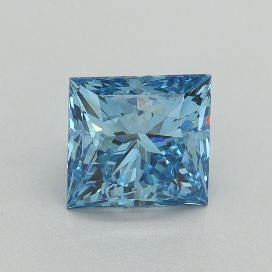 Loose Lab Diamond IGI Princess 1.63ct Fancy Vivid Blue VS1: Loose Lab Diamond IGI Princess 1.63ct Fancy Vivid Blue VS1 Loose Lab Diamond IGI Princess, 1.63ct Fancy Vivid Blue, VS1 clarity, with excellent polish and symmetry, measuring 6.38L x 6.28W x 4.76H, ce