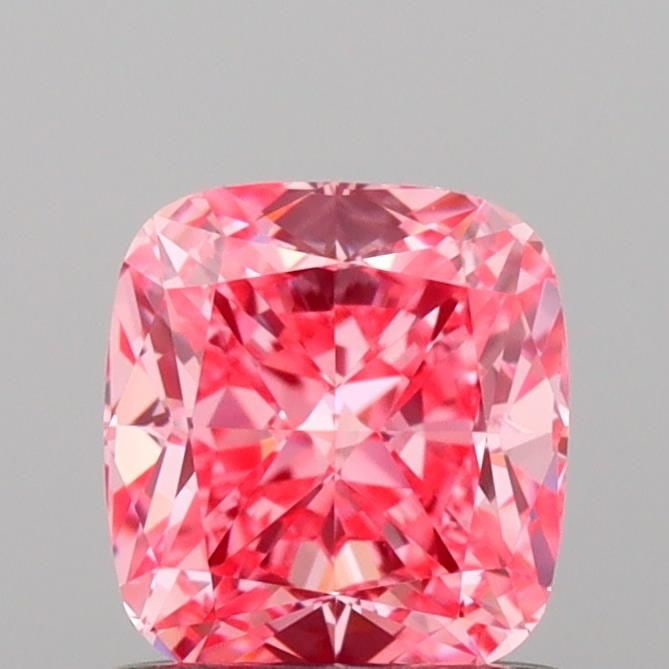 Loose Lab Diamond IGI Cushion Modified 1.03ct Fancy Vivid Pink VVS2: Loose Lab Diamond IGI Cushion Modified 1.03ct Fancy Vivid Pink VVS2 Loose Lab Diamond, IGI certification, Cushion Modified cut, 1.03ct, Fancy Vivid Pink color, VVS2 clarity, measurements 5.78L x 5.36W