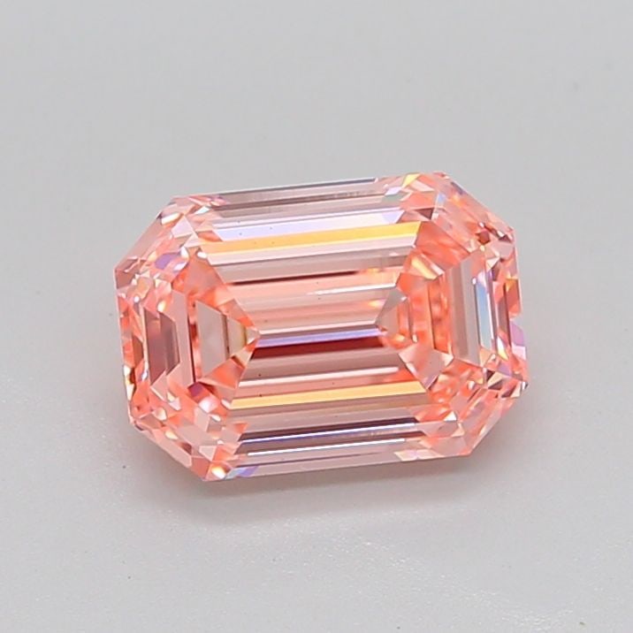 Loose Lab Diamond IGI Emerald 3.02ct Fancy Intense Pink VS2: Loose Lab Diamond IGI Emerald 3.02ct Fancy Intense Pink VS2 Loose Lab Diamond, IGI certification, Emerald cut, 3.02ct, Fancy Intense Pink color, VS2 clarity, measurements 9.93L x 7.02W x 4.45H. Item S