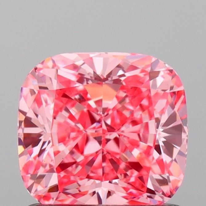 Loose Lab Diamond IGI Cushion Modified 1.05ct Fancy Vivid Pink VS1: Loose Lab Diamond IGI Cushion Modified 1.05ct Fancy Vivid Pink VS1 Loose Lab Diamond IGI Cushion Modified 1.05ct in Fancy Vivid Pink, with VS1 clarity, EX polish, and EX symmetry. Certified by IGI, me