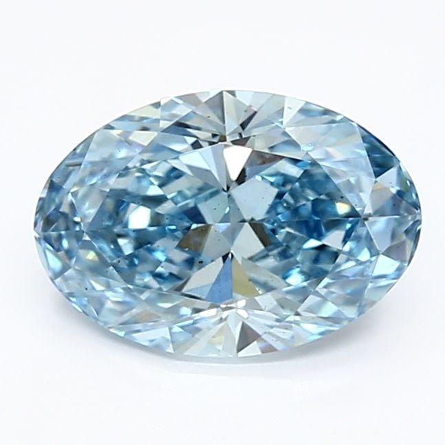 Loose Lab Diamond IGI Oval 1.85ct Fancy Vivid Blue VS1: Loose Lab Diamond IGI Oval 1.85ct Fancy Vivid Blue VS1 Loose lab-grown diamond weighing 1.85ct, oval cut, fancy vivid blue color, VS1 clarity, with measurements of 9.77L x 6.7W x 4.14H, certified by I
