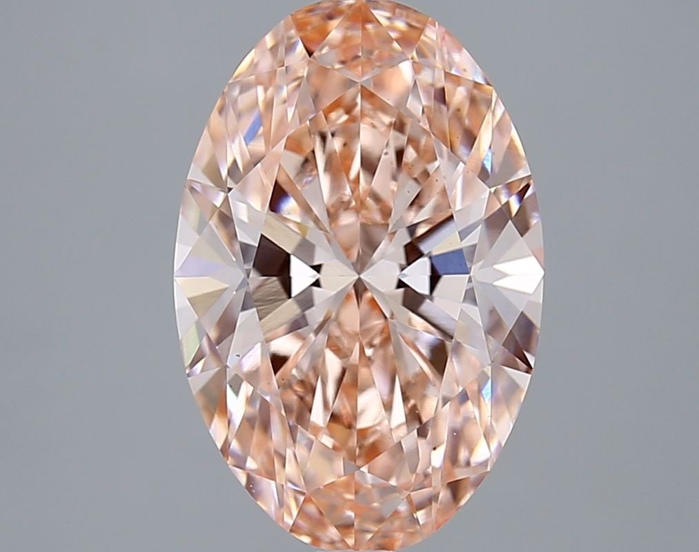 Loose Lab Diamond IGI Oval 4.03ct Fancy Vivid Pink VS1: Loose Lab Diamond IGI Oval 4.03ct Fancy Vivid Pink VS1 Loose Lab Diamond IGI Oval 4.03ct Fancy Vivid Pink VS1, dimensions 13.28L x 8.81W x 5.53H, IGI certified, featuring excellent polish and symmetry