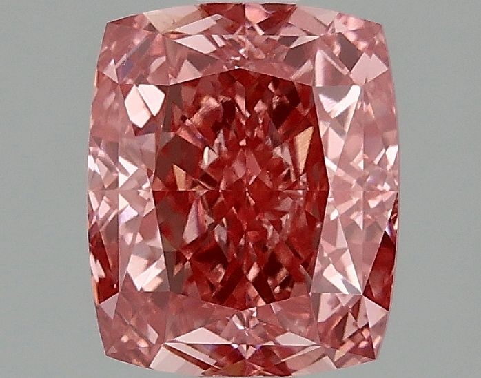 Loose Lab Diamond 2.02ct IGI Cushion Modified Fancy Vivid Pink VS2: Loose Lab Diamond 2.02ct IGI Cushion Modified Fancy Vivid Pink VS2 This Loose Lab Diamond features a 2.02ct cushion modified cut, IGI certification, fancy vivid pink color, and clarity VS2, measuring