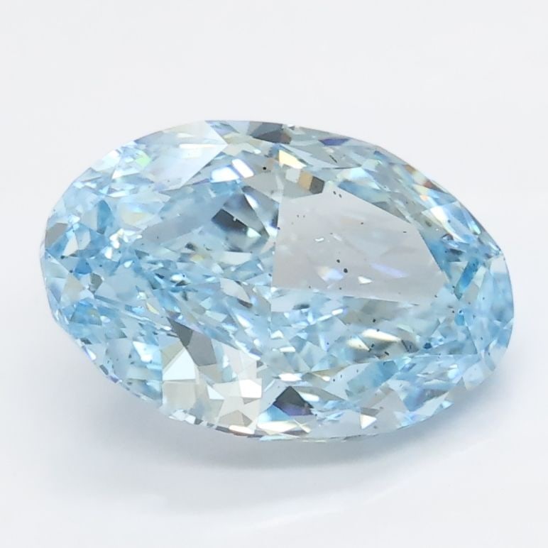 Loose Lab Diamond Oval 1.86ct Blue SI2: Loose Lab Diamond Oval 1.86ct Blue SI2 Loose Lab Diamond Oval 1.86ct Blue SI2, measuring 9.59L x 6.35W x 3.88H, with good polish and symmetry, and without certification. Item Specifics: Source: This I