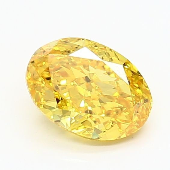 Loose Lab Diamond IGI Oval 1.2ct Fancy Vivid Yellow VVS2: Loose Lab Diamond IGI Oval 1.2ct Fancy Vivid Yellow VVS2 Loose Lab Diamond IGI Oval 1.2ct, Fancy Vivid Yellow, VVS2 clarity with very good polish and symmetry. Certified by IGI, measuring 7.59L x 5.4W
