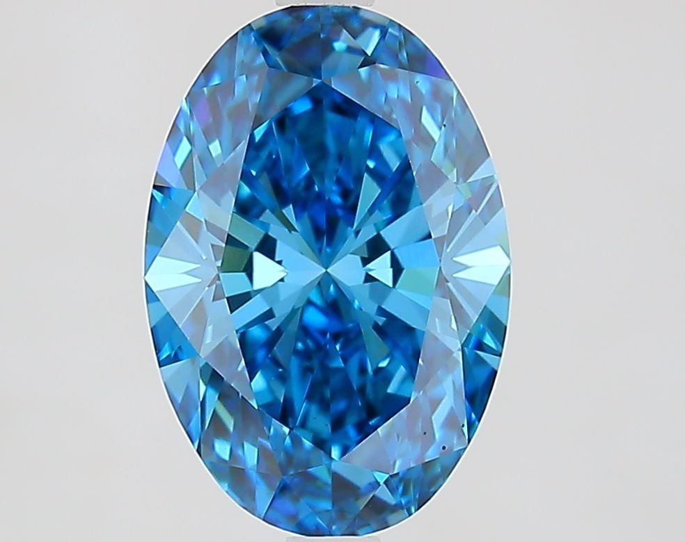 Loose Lab Diamond IGI Oval 2.8ct Fancy Vivid Blue VVS2: Loose Lab Diamond IGI Oval 2.8ct Fancy Vivid Blue VVS2 Loose Lab Diamond IGI Oval, weighing 2.8ct, has a Fancy Vivid Blue color and VVS2 clarity, with excellent polish and symmetry, measuring 11.41L x