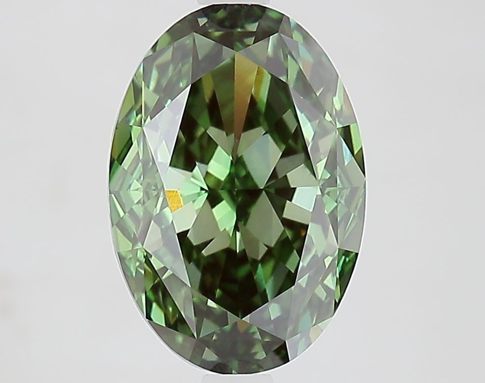 Loose Lab Diamond IGI Oval 3.32ct Fancy Vivid Green VS1: Loose Lab Diamond IGI Oval 3.32ct Fancy Vivid Green VS1 Loose lab diamond IGI certified, 3.32ct oval cut with fancy vivid green color, VS1 clarity, and measurements of 10.98L x 7.58W x 4.83H. Item Spe