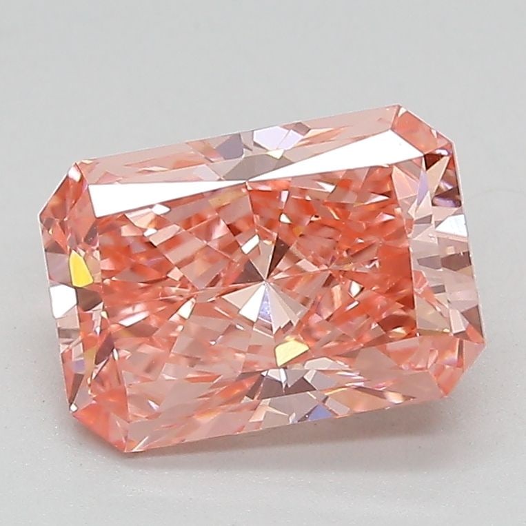 Loose Lab Diamond IGI Radiant 2.1ct Fancy Vivid Pink VS1: Loose Lab Diamond IGI Radiant 2.1ct Fancy Vivid Pink VS1 Loose Lab Diamond IGI Radiant, 2.1ct, Fancy Vivid Pink, VS1 clarity, EX polish, VG symmetry, measuring 9.03L x 6.36W x 4.27H, certified by IGI.