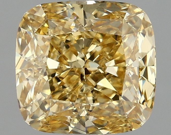 Loose Lab Diamond IGI Cushion Modified 2.0ct Fancy Intense Yellow VS1: Loose Lab Diamond IGI Cushion Modified 2.0ct Fancy Intense Yellow VS1 Loose Lab Diamond IGI Cushion Modified 2.0ct Fancy Intense Yellow VS1 featuring excellent polish and symmetry, measuring 7.03L x 6
