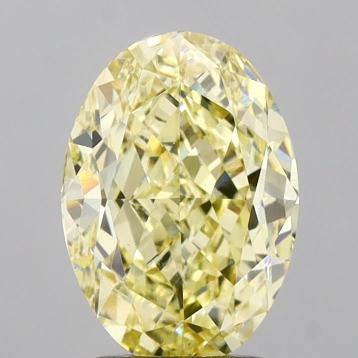 Loose Lab Diamond 3.02ct Fancy Yellow VS1 - IGI Oval: Loose Lab Diamond 3.02ct Fancy Yellow VS1 - IGI Oval This 3.02ct loose lab diamond presents a Fancy Yellow color and VS1 clarity, with IGI certification and measuring 10.5L x 7.41W x 4.95H. Item Speci