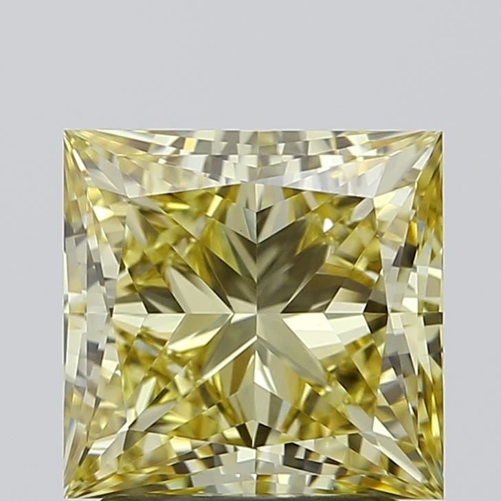 Loose Lab Diamond IGI Princess 2.0ct Fancy Intense Yellow VVS2: Loose Lab Diamond IGI Princess 2.0ct Fancy Intense Yellow VVS2 Loose lab-grown diamond weighing 2.0ct in a princess cut with color Fancy Intense Yellow and clarity VVS2, certified by IGI. Measurements