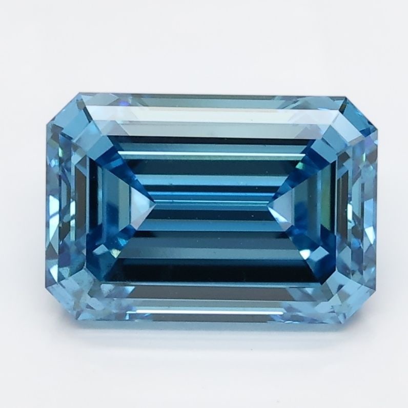 Loose Lab Diamond Emerald 2.27ct Blue VS2: Loose Lab Diamond Emerald 2.27ct Blue VS2 This loose lab-grown diamond is 2.27ct, with a blue color, VS2 clarity, and good polish and symmetry, without certification. Item Specifics: Source: This Is A