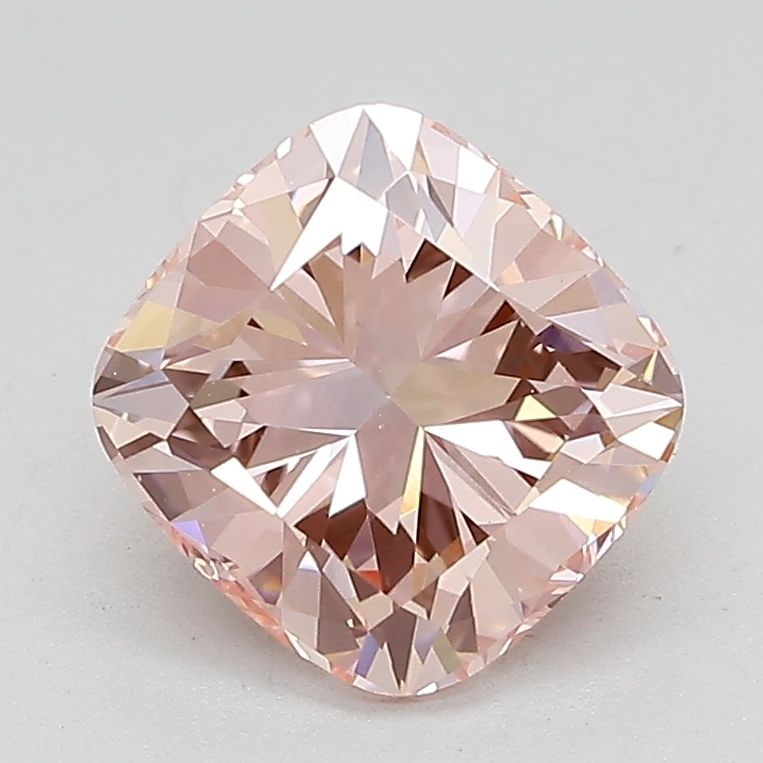 Loose Lab Diamond IGI Cushion Modified 2.11ct Fancy Vivid Pink VS1: Loose Lab Diamond IGI Cushion Modified 2.11ct Fancy Vivid Pink VS1 Loose lab-grown diamond weighing 2.11ct with a cushion modified cut, fancy vivid pink color, VS1 clarity, and IGI certification. Meas