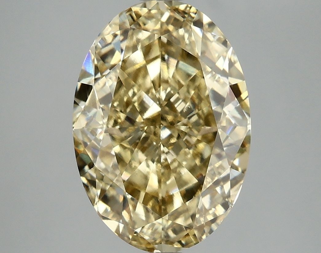 Loose Lab Diamond 4.88ct Fancy Yellow VS1 - Oval: Loose Lab Diamond 4.88ct Fancy Yellow VS1 - Oval Loose lab-grown oval diamond, 4.88ct, color Fancy Yellow, clarity VS1, with EX polish and symmetry, not certified, measuring 12.28 x 8.65 x 5.74 mm. It