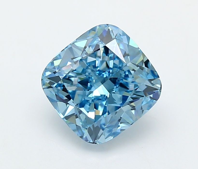 Loose Lab Diamond IGI Cushion Modified 2.86ct Fancy Vivid Blue VVS2: Loose Lab Diamond IGI Cushion Modified 2.86ct Fancy Vivid Blue VVS2 Loose Lab Diamond IGI Cushion Modified, 2.86ct, color Fancy Vivid Blue, clarity VVS2, possessing excellent polish and symmetry; cert
