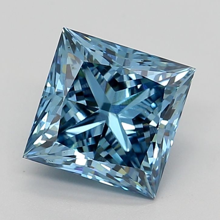 IGI 3.08ct Princess Fancy Vivid Blue VS1 - Loose Lab Diamond: IGI 3.08ct Princess Fancy Vivid Blue VS1 - Loose Lab Diamond IGI 3.08ct Princess Fancy Vivid Blue VS1 Loose Lab Diamond with measurements of 7.89L x 7.78W x 5.66H, boasts excellent polish and symmetry