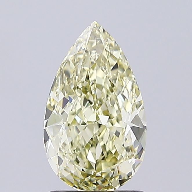 Pear 1.63ct Fancy Light Yellow VVS2 - IGI Loose Lab Diamond: Pear 1.63ct Fancy Light Yellow VVS2 - IGI Loose Lab Diamond Loose Lab Diamond, 1.63ct in a pear shape with Fancy Light Yellow color and VVS2 clarity, certified by IGI. Measurements are 9.98L x 5.95W x