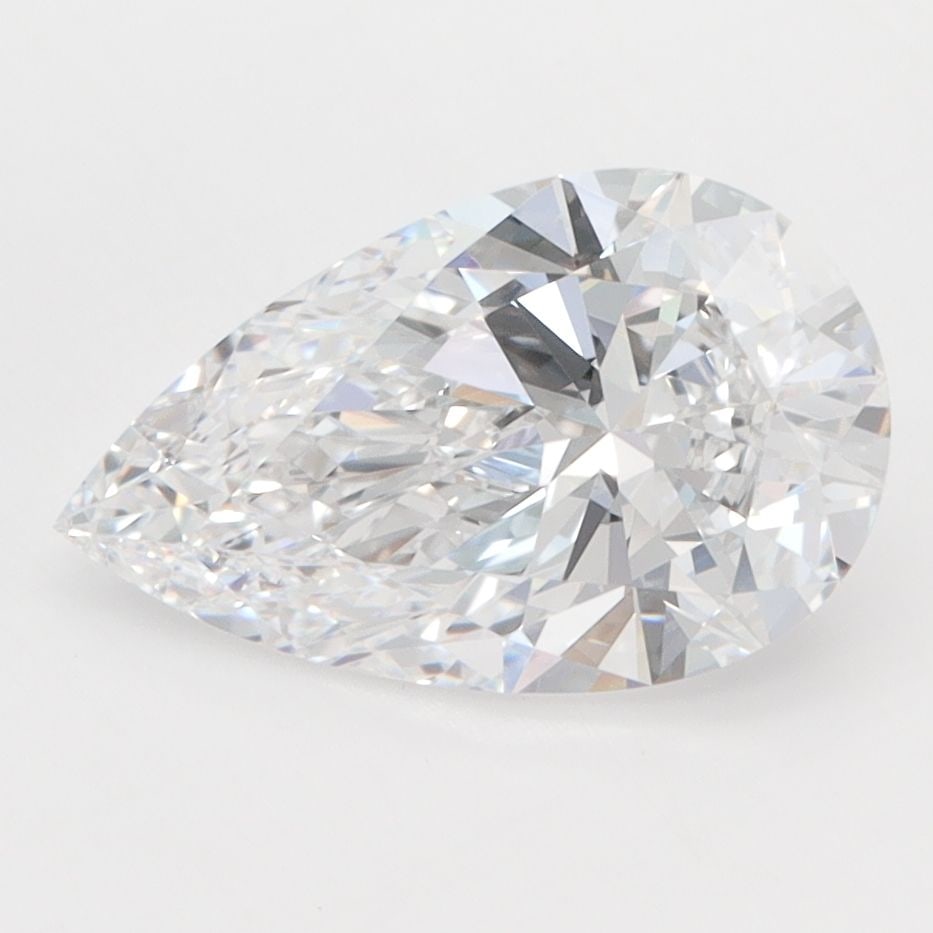 Loose Lab Diamond IGI Pear 2.09ct D VVS1: Loose Lab Diamond IGI Pear 2.09ct D VVS1 Loose lab-grown diamond, pear shape, weighing 2.09ct with a color grade of D and clarity VVS1, certified by IGI. Measurements are 11.81L x 7.18W x 4.32H with e