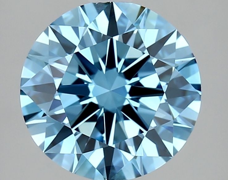 Ideal Loose Lab Diamond IGI 2.0ct Fancy Vivid Blue VVS2: Ideal Loose Lab Diamond IGI 2.0ct Fancy Vivid Blue VVS2 Ideal Loose Lab Diamond IGI 2.0ct Fancy Vivid Blue VVS2 displays excellent cut, polish, and symmetry with measurements of 8.13L x 8.18W x 4.91H