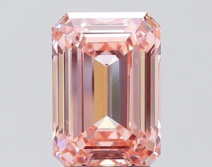 Loose Lab Diamond IGI Emerald 3.08ct Fancy Intense Pink VS1: Loose Lab Diamond IGI Emerald 3.08ct Fancy Intense Pink VS1 Loose lab diamond weighing 3.08ct, emerald cut, fancy intense pink color, clarity VS1, certified by IGI, with very good polish and