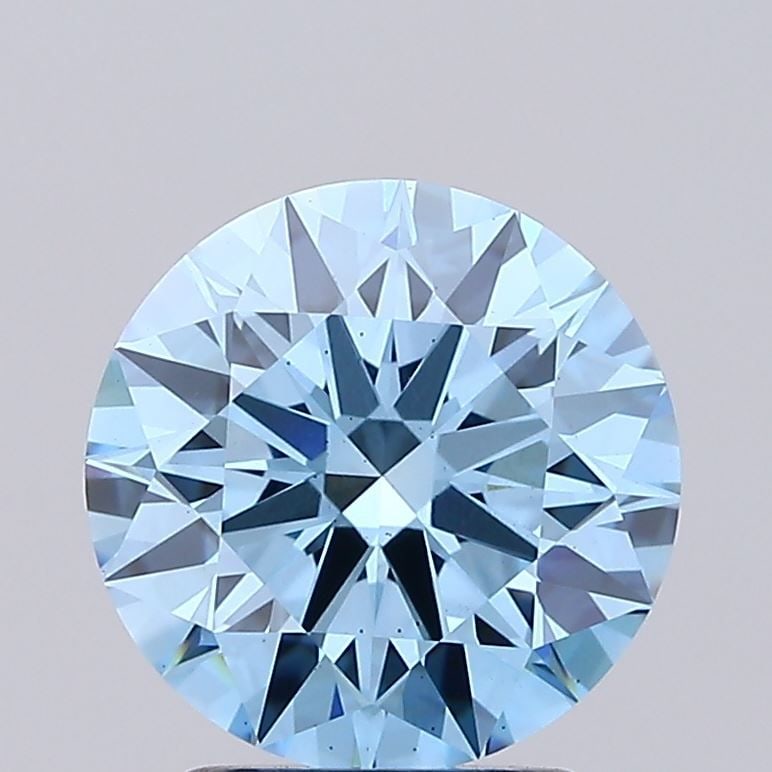 Ideal Loose Lab Diamond IGI Round 2.51ct Fancy Vivid Blue VS2: Ideal Loose Lab Diamond IGI Round 2.51ct Fancy Vivid Blue VS2 2.51ct round lab diamond, fancy vivid blue color, VS2 clarity, measurements 8.75L x 8.79W x 5.34H, certified by IGI. Item Specifics: Sourc