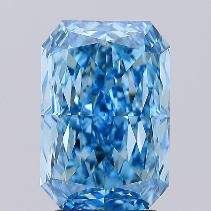 Radiant IGI 3.02ct Fancy Vivid Blue IF - Loose Lab Diamond: Radiant IGI 3.02ct Fancy Vivid Blue IF - Loose Lab Diamond Radiant IGI Loose Lab Diamond weighing 3.02ct with Fancy Vivid Blue color and IF clarity. Certified by IGI, it boasts excellent polish and sy
