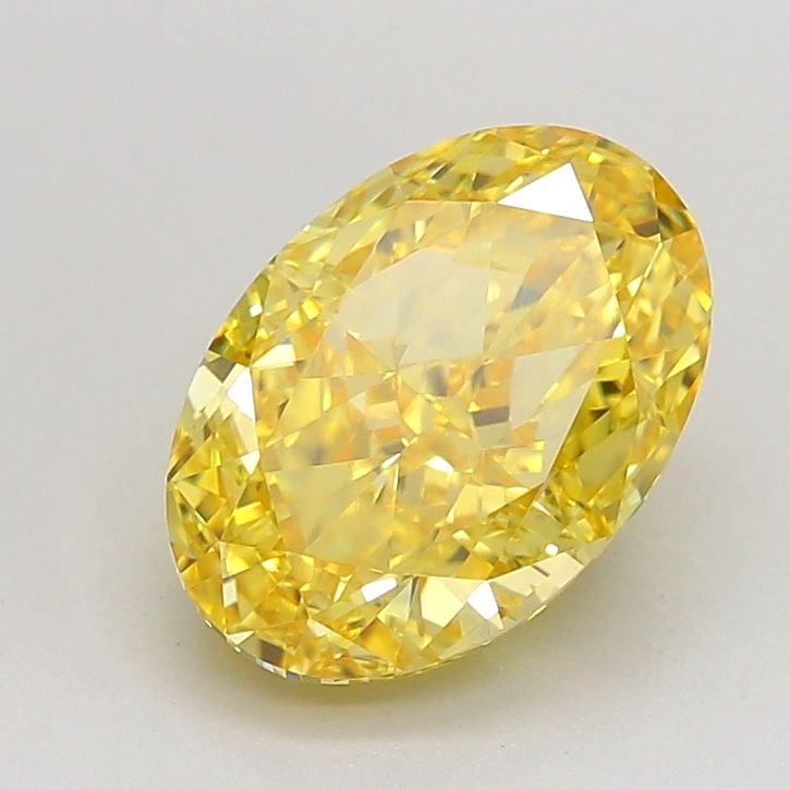 IGI 2.52ct Oval Fancy Vivid Yellow VVS2 - Loose Lab Diamond: IGI 2.52ct Oval Fancy Vivid Yellow VVS2 - Loose Lab Diamond Loose lab diamond, IGI certified, 2.52ct oval cut, fancy vivid yellow color, clarity VVS2, with excellent polish and symmetry, measures 9.76