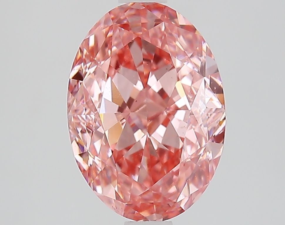 Loose Lab Diamond IGI Oval 2.71ct Fancy Vivid Pink VS1: Loose Lab Diamond IGI Oval 2.71ct Fancy Vivid Pink VS1 Loose lab-grown diamond, 2.71ct, IGI certified, Oval cut, Fancy Vivid Pink color, VS1 clarity, measurements: 10.02L x 7.15W x 4.74H. Item Specifi