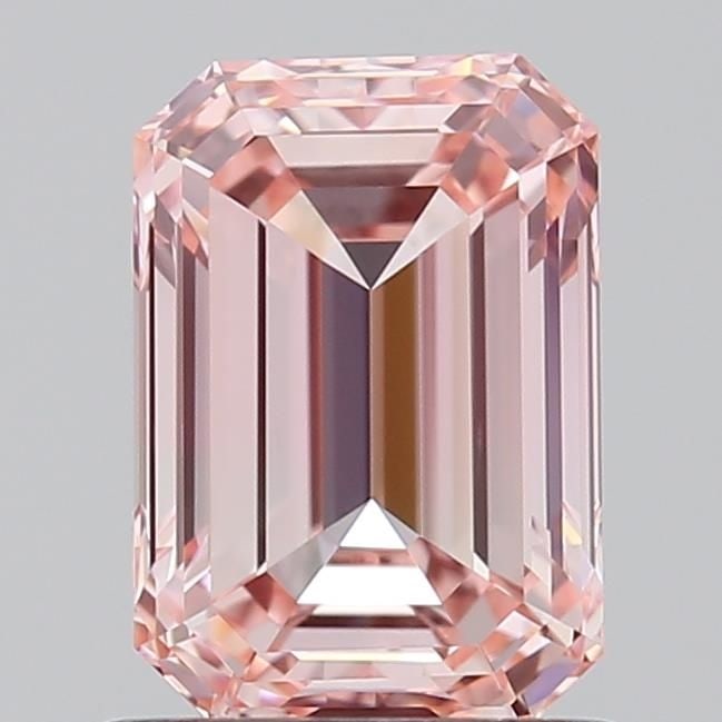 Loose Lab Diamond IGI Emerald 1.01ct Fancy Intense Pink VVS2: Loose Lab Diamond IGI Emerald 1.01ct Fancy Intense Pink VVS2 Loose Lab Diamond, IGI certified, weighing 1.01ct, emerald cut with Fancy Intense Pink color and VVS2 clarity; measurements are 6.91L x 4.8