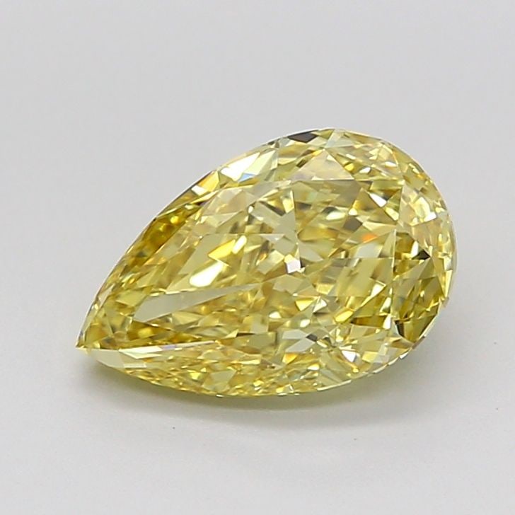 Loose Lab Diamond IGI Pear 1.55ct Fancy Intense Yellow VS1: Loose Lab Diamond IGI Pear 1.55ct Fancy Intense Yellow VS1 Loose Lab Diamond, IGI certified, weighing 1.55ct, pear cut with Fancy Intense Yellow color and VS1 clarity; measurements are 9.38L x 6.02W x