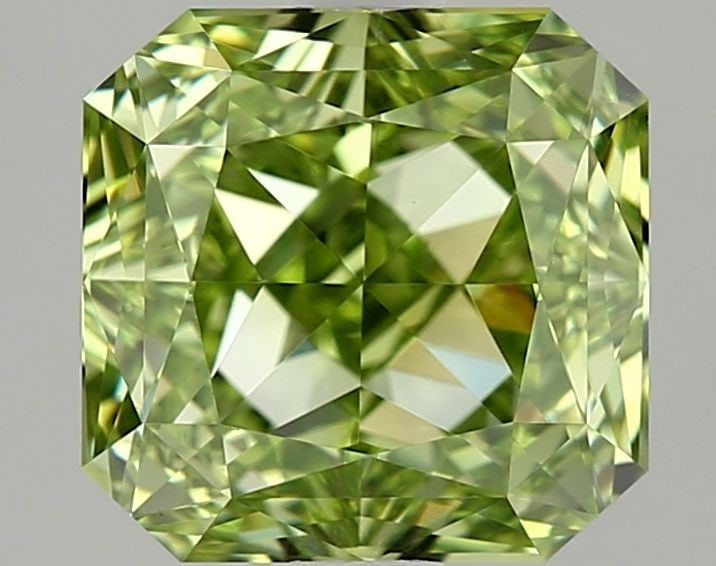 Loose Lab Diamond IGI Square Radiant 2.0ct Fancy Vivid Green VVS2: Loose Lab Diamond IGI Square Radiant 2.0ct Fancy Vivid Green VVS2 Loose Lab Diamond IGI Square Radiant, weighing 2.0ct, with fancy vivid green color and clarity VVS2, featuring excellent polish and sy