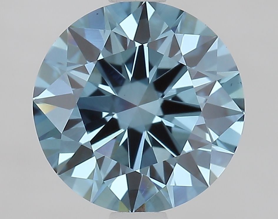 Ideal Loose Lab Diamond IGI Round 1.63ct Fancy Vivid Blue VS1: Ideal Loose Lab Diamond IGI Round 1.63ct Fancy Vivid Blue VS1 Ideal loose lab-grown diamond of 1.63ct in a round cut, featuring a fancy vivid blue color and VS1 clarity, with IGI certification. Item S