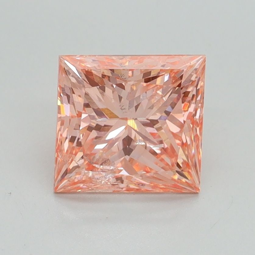 Loose Lab Diamond IGI Princess 1.58ct Fancy Intense Pink SI2: Loose Lab Diamond IGI Princess 1.58ct Fancy Intense Pink SI2 Loose Lab Diamond IGI Princess 1.58ct with Fancy Intense Pink color and SI2 clarity, featuring EX polish and VG symmetry, certified by IGI.