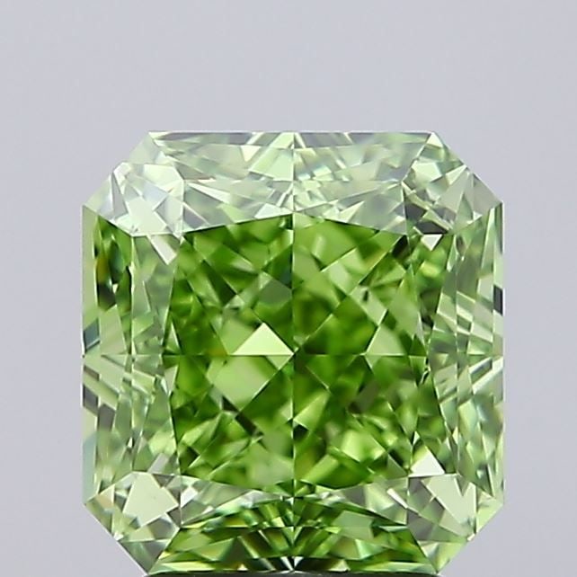 Loose Lab Diamond IGI Square Radiant 3.06ct Fancy Vivid Green VVS1: Loose Lab Diamond IGI Square Radiant 3.06ct Fancy Vivid Green VVS1 Loose lab-grown diamond, IGI certified, weighing 3.06 carats with a square radiant cut, color Fancy Vivid Green, clarity VVS1, and me