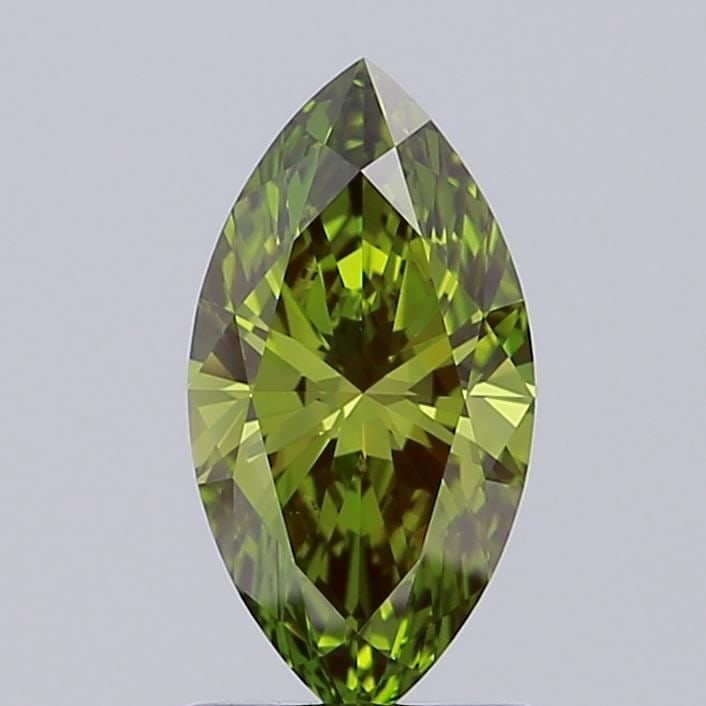 Loose Lab Diamond IGI Marquise 1.03ct Fancy Vivid Green VVS1: Loose Lab Diamond IGI Marquise 1.03ct Fancy Vivid Green VVS1 This loose lab-grown diamond by IGI is a marquise cut weighing 1.03 carats, with a fancy vivid green color, clarity VVS1, and measurements