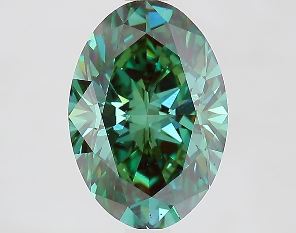 Oval 2.77ct Fancy Vivid Green VS1 - IGI Loose Lab Diamond: Oval 2.77ct Fancy Vivid Green VS1 - IGI Loose Lab Diamond Oval 2.77ct lab-grown diamond showcasing Fancy Vivid Green color and VS1 clarity, with excellent polish and symmetry. IGI certified, it measur
