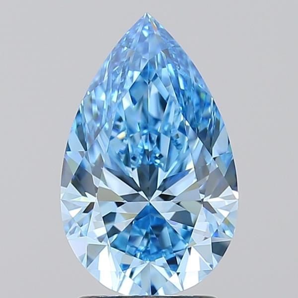 IGI 2.05ct Pear Fancy Vivid Blue VVS1 - Loose Lab Diamond: IGI 2.05ct Pear Fancy Vivid Blue VVS1 - Loose Lab Diamond This 2.05ct Pear Loose Lab Diamond, certified by IGI, boasts a Fancy Vivid Blue color and VVS1 clarity, featuring excellent polish and symmetr