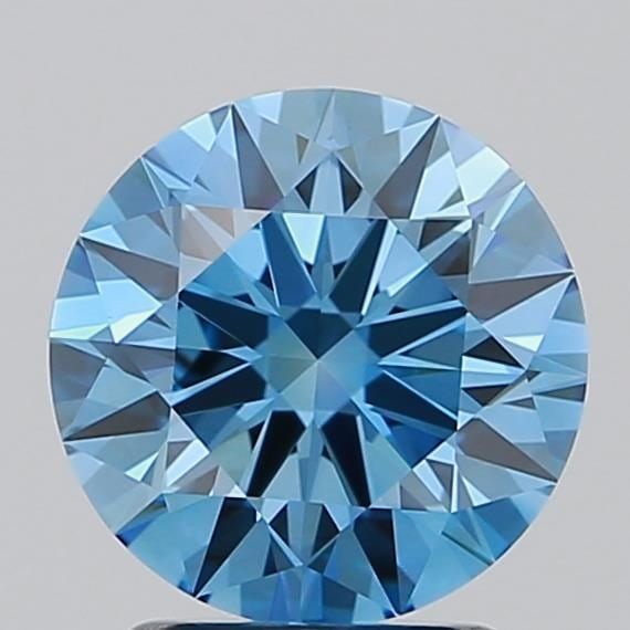 Ideal Loose Lab Diamond IGI Round 2.06ct Fancy Vivid Blue VVS1: Ideal Loose Lab Diamond IGI Round 2.06ct Fancy Vivid Blue VVS1 This Ideal Loose Lab Diamond has a carat weight of 2.06, features a round cut, and is graded Fancy Vivid Blue with VVS1 clarity, certifie