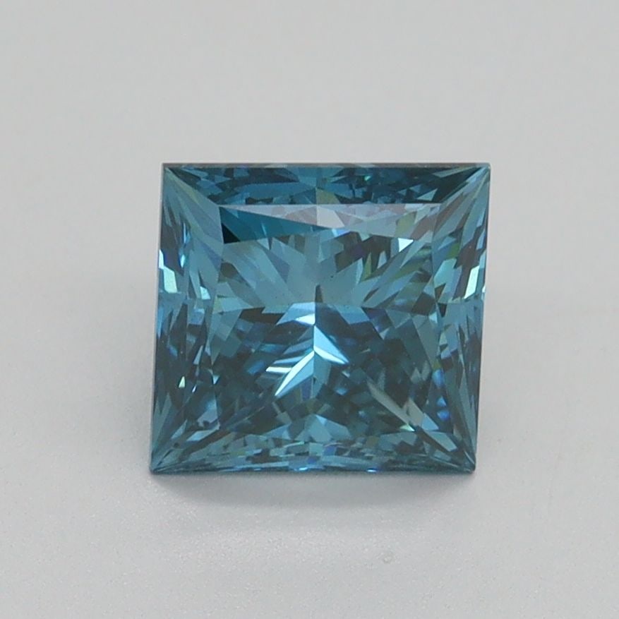 Loose Lab Diamond IGI Princess 1.55ct Fancy Vivid Blue VS1: Loose Lab Diamond IGI Princess 1.55ct Fancy Vivid Blue VS1 A loose lab diamond weighing 1.55ct, cut in a princess style with fancy vivid blue color and VS1 clarity, certified by IGI. Item Specifics: S