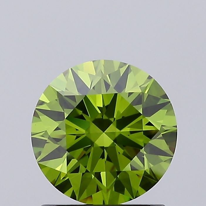 Ideal Loose Lab Diamond IGI Round 1.02ct Fancy Vivid Green VVS1: Ideal Loose Lab Diamond IGI Round 1.02ct Fancy Vivid Green VVS1 Ideal Loose Lab Diamond IGI Round, 1.02ct, Fancy Vivid Green, VVS1 clarity, with excellent polish and symmetry, measures 6.41L x 6.46W x