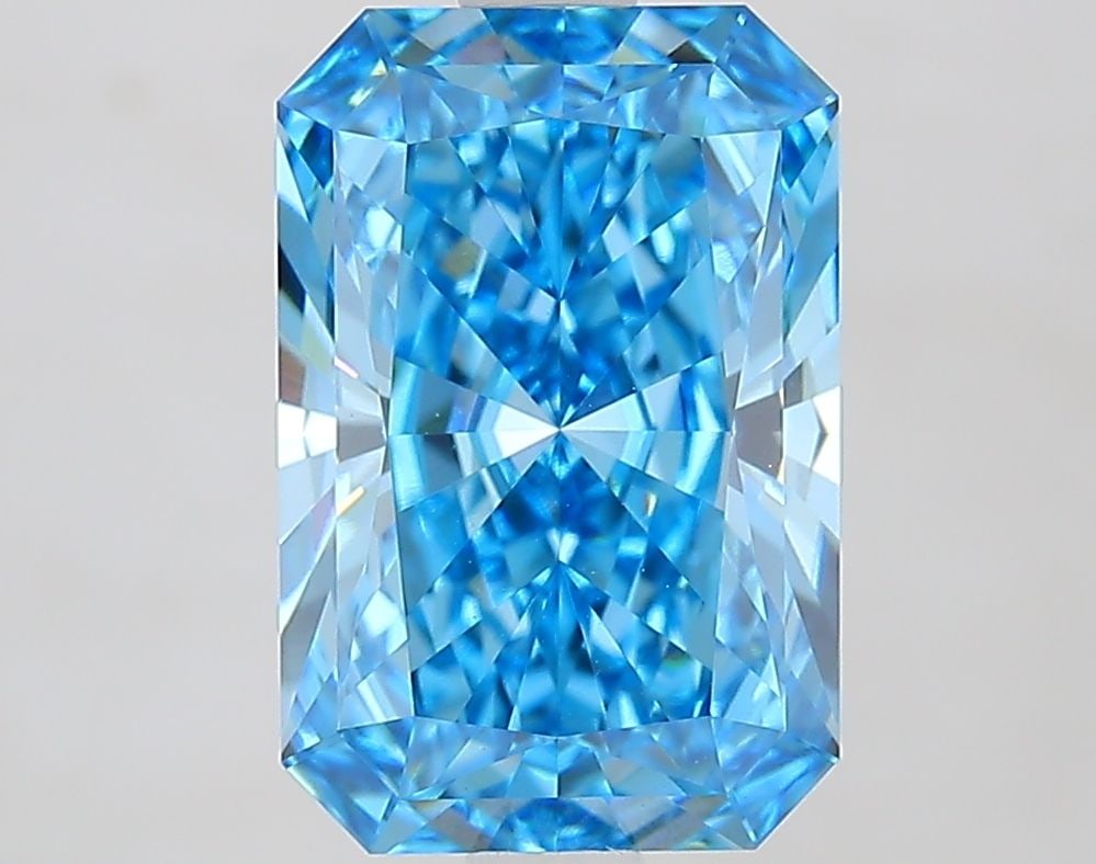 Loose Lab Diamond IGI Radiant 3.01ct Fancy Vivid Blue VVS2: Loose Lab Diamond IGI Radiant 3.01ct Fancy Vivid Blue VVS2 Loose Lab Diamond IGI Radiant, weighing 3.01ct with Fancy Vivid Blue color and VVS2 clarity. Certified by IGI with excellent polish and symme