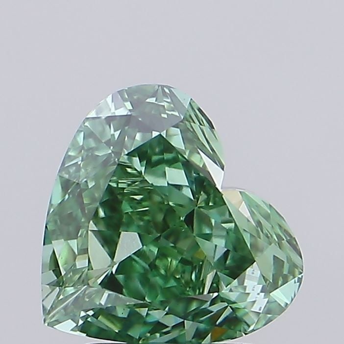 Loose Lab Diamond IGI Heart 2.0ct Fancy Vivid Green VS1: Loose Lab Diamond IGI Heart 2.0ct Fancy Vivid Green VS1 IGI certified loose lab-grown diamond weighing 2.0ct with a heart cut, color Fancy Vivid Green, and clarity VS1, featuring good polish and very