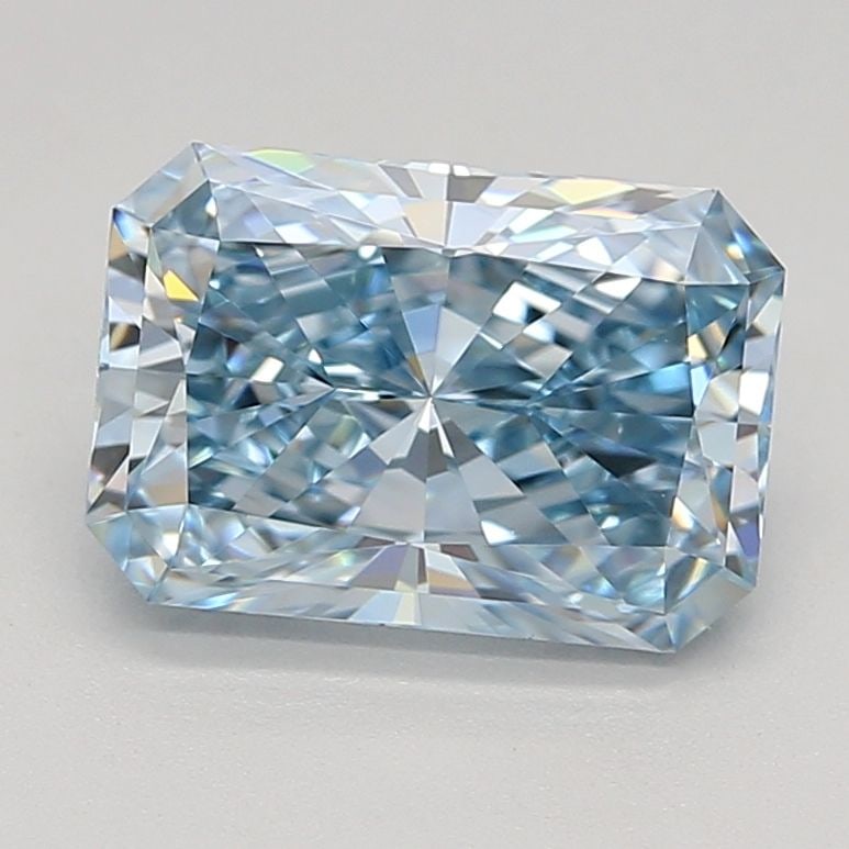 Loose Lab Diamond IGI Radiant 1.5ct Fancy Intense Blue VVS1: Loose Lab Diamond IGI Radiant 1.5ct Fancy Intense Blue VVS1 Loose Lab Diamond IGI Radiant 1.5ct in Fancy Intense Blue color, VVS1 clarity, with measurements of 8.17L X 5.6W X 3.87H, certified by IGI.