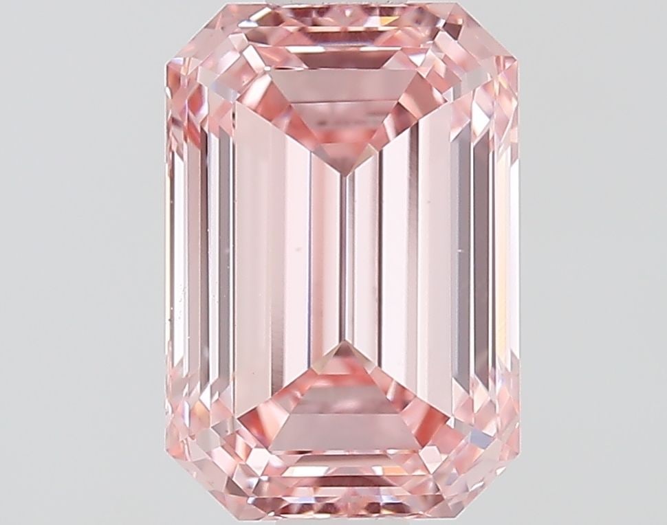 Loose Lab Diamond IGI Emerald 1.5ct Fancy Intense Pink VS1: Loose Lab Diamond IGI Emerald 1.5ct Fancy Intense Pink VS1 Loose Lab Diamond IGI Emerald, 1.5ct, Fancy Intense Pink, VS1 clarity with excellent polish and symmetry, measures 7.85L x 5.36W x 3.66H, cer