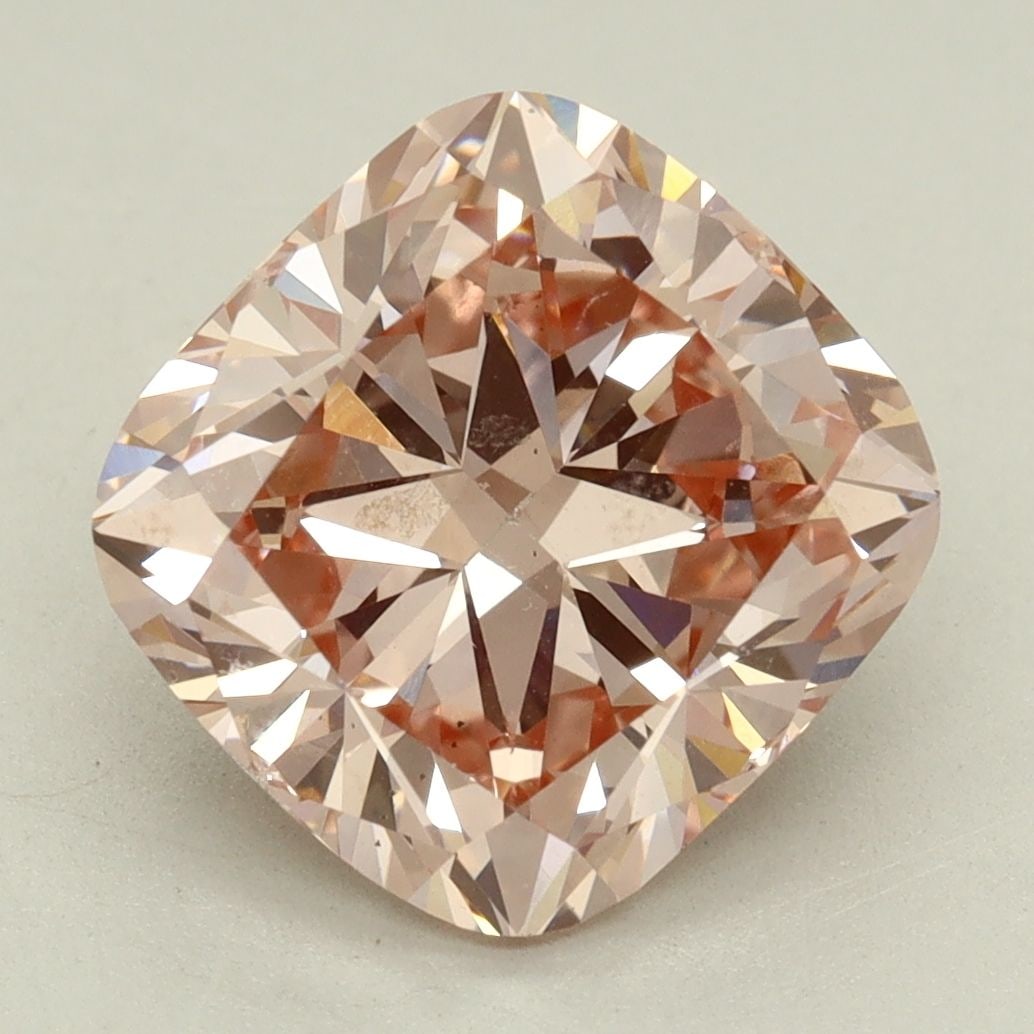 Loose Lab Diamond 3.04ct Cushion Modified IGI Fancy Intense Pink VS2: Loose Lab Diamond 3.04ct Cushion Modified IGI Fancy Intense Pink VS2 Loose Lab Diamond weighing 3.04ct, cushion modified cut, fancy intense pink color, VS2 clarity, with excellent polish and symmetry;