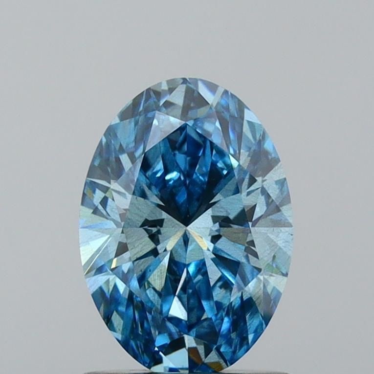 Loose Lab Diamond IGI Oval 1.14ct Fancy Vivid Blue SI1: Loose Lab Diamond IGI Oval 1.14ct Fancy Vivid Blue SI1 Loose Lab Diamond IGI Oval 1.14ct in Fancy Vivid Blue with SI1 clarity, excellent polish and symmetry, measuring 8.31L x 5.91W x 3.7H, certified