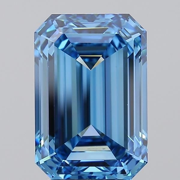 Loose Lab Diamond IGI Emerald 4.01ct Fancy Vivid Blue VVS2: Loose Lab Diamond IGI Emerald 4.01ct Fancy Vivid Blue VVS2 This loose lab-grown diamond is a 4.01ct emerald cut in fancy vivid blue with VVS2 clarity, certified by IGI. Item Specifics: Source: This Is